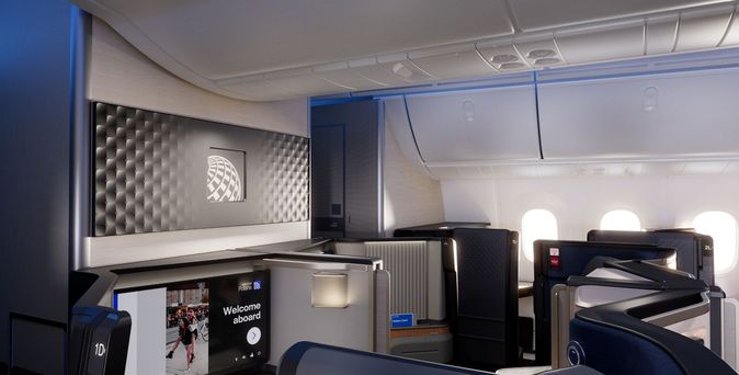 United Polaris Studio B787-9 Kabine United Airlines