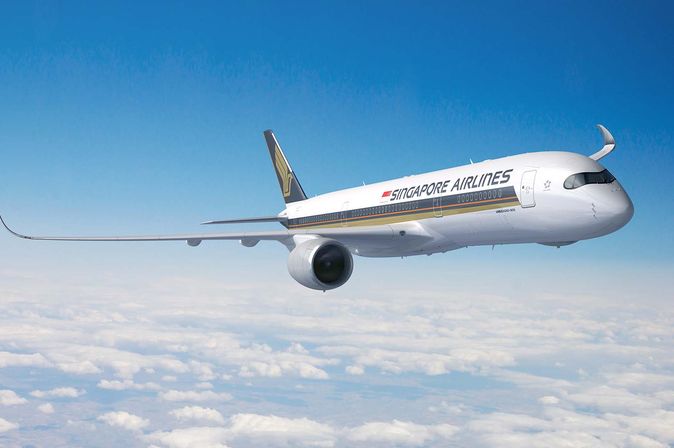 Singapore Airlines A350 in der Luft