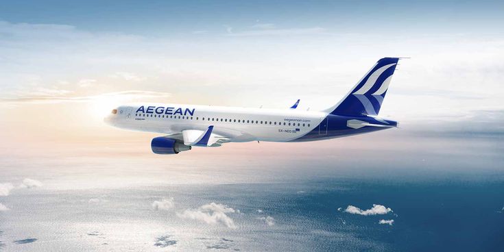 Flugzeug von AEGEAN in der Luft