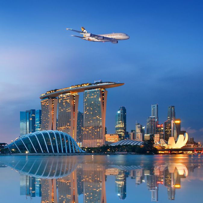 Etihad Airways A380 Singapur