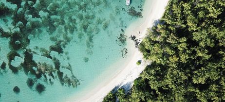 Mauritius Strand von oben