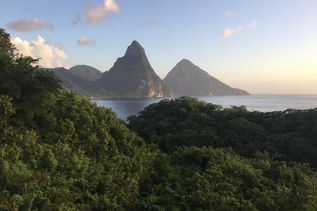 Landschaft der Karibik Insel St. Lucia