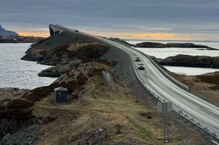 Norwegen Straße am Atlantik